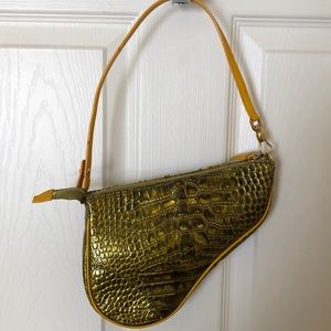 DIOR Embossed Leather Mini Disco-Saddlebag